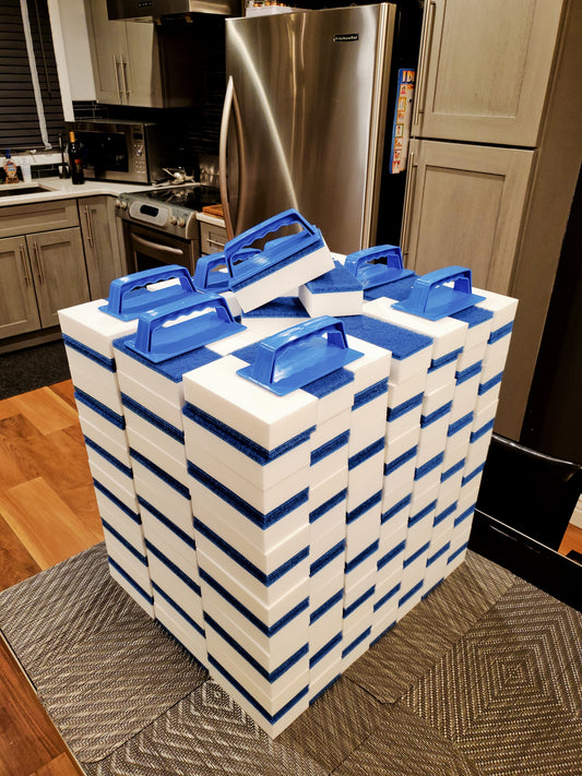 100 High Density Wipe Out Erasers  bulk case + 5 HANDLES