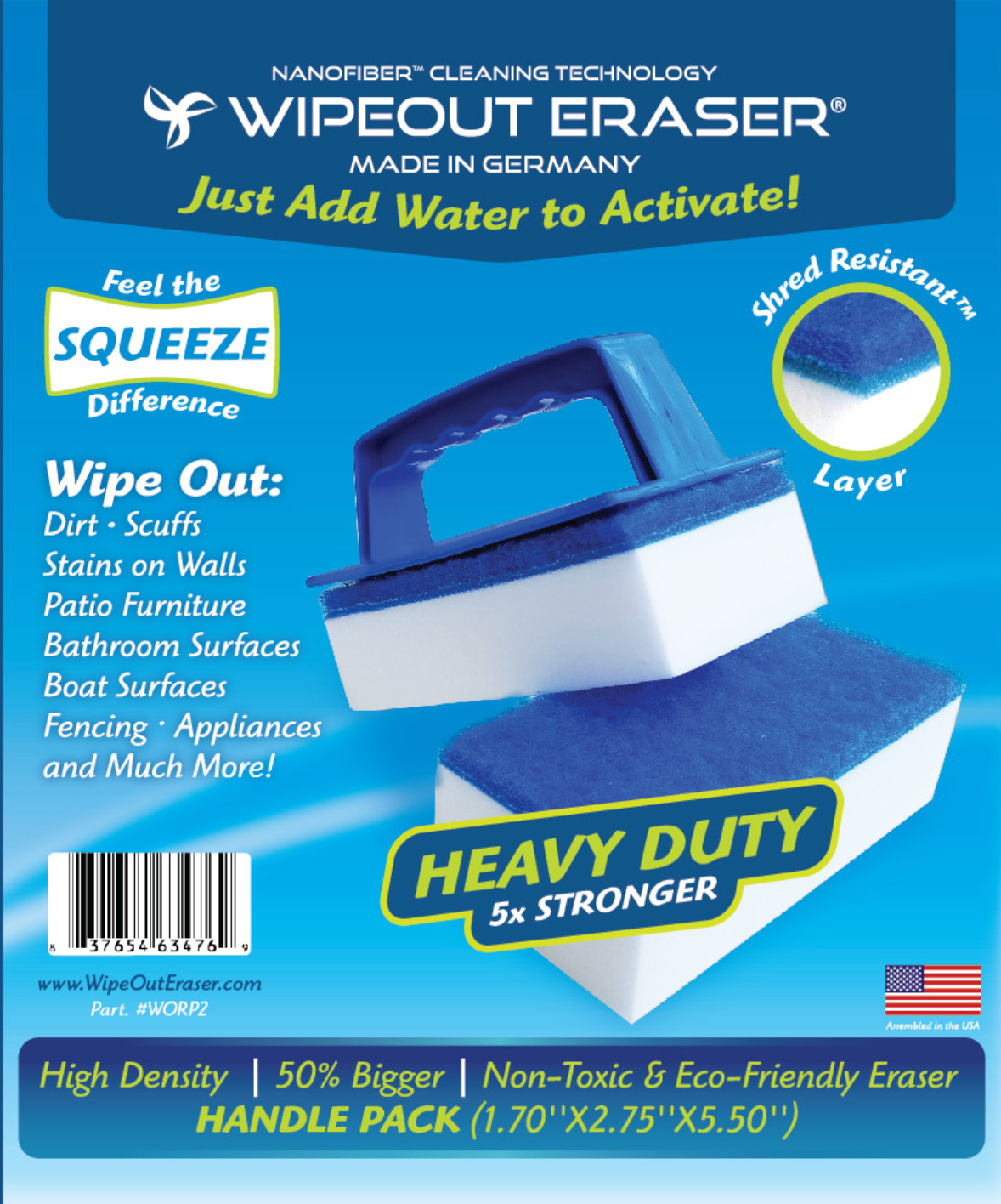 Wipe Out Eraser High Density 3 packs combo w/Handle